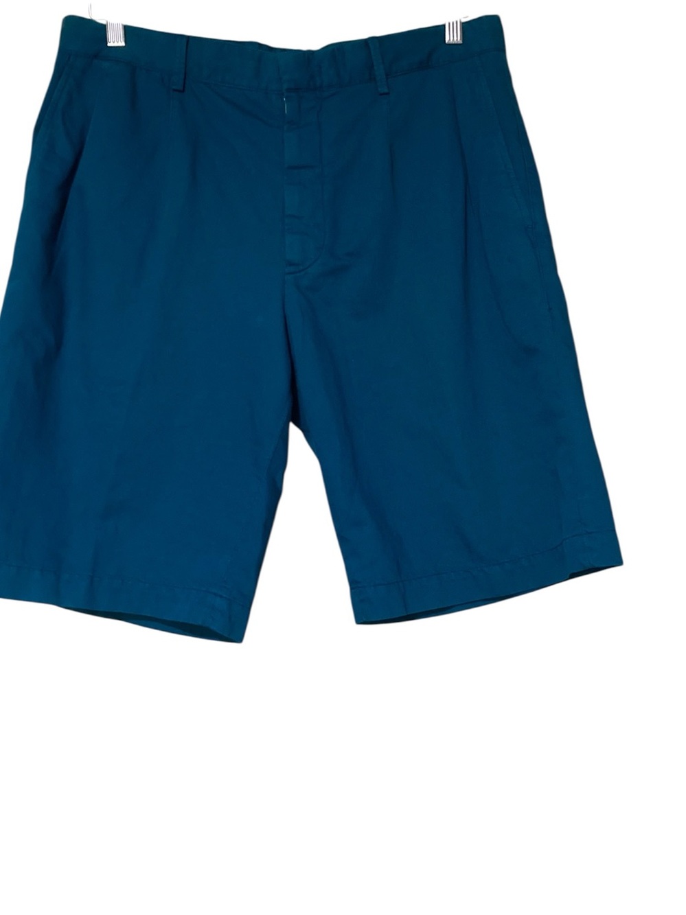 Ermenegildo Zegna Teal Blue  Men's  Chino Cotton/Linen Blend Shorts NEW